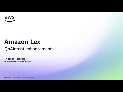Amazon Lex QnAIntent enhancements | Amazon Web Services