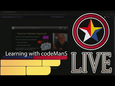 codeManS LIVE! Friday, September 27, 2024: Python for Everybody -Web Services: APIs