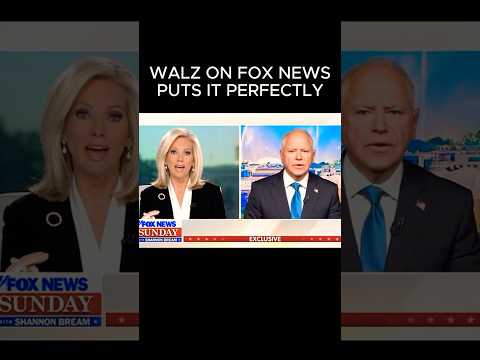 Walz puts it PERFECTLY…during FOX appearance