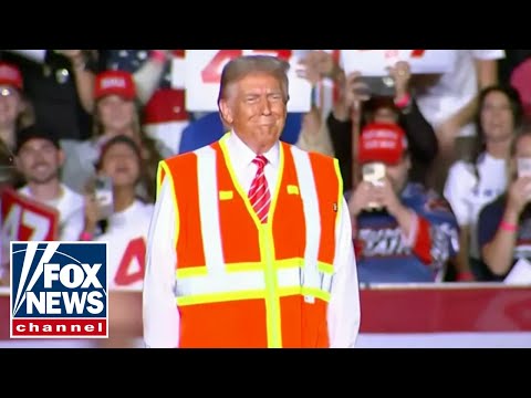 Trump holds a campaign rally with NFL great Brett Favre