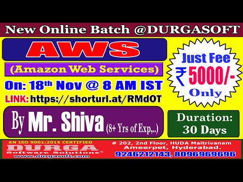 AWS (Amazon Web Services) Online Training @ DURGASOFT