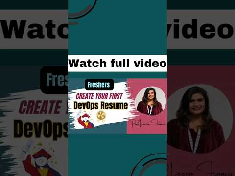 Create your first DevOps Resume | Boost your career 🚀| Fresher Career Guidance