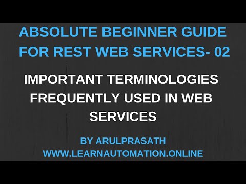 Web services | REST | 02 | Important Terminologies | Tamil