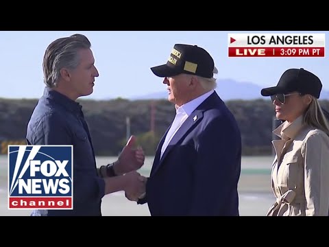 Trump and Newsom exchange words upon meeting in Los Angeles