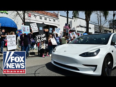 ‘DUMB’ AND ‘DANGEROUS’: Anti-Tesla rioters RAGE in nationwide ‘Tesla Takedown'