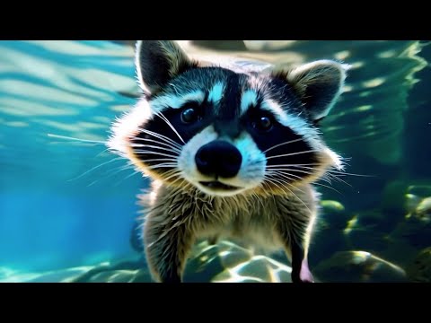 Underwater raccoon generated with Amazon Nova Reel 1.1 | Amazon Web Services