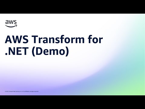 AWS Transform for .NET (Demo) | Amazon Web Services