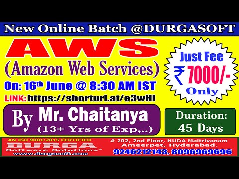 AWS (Amazon Web Services) Online Training @ DURGASOFT