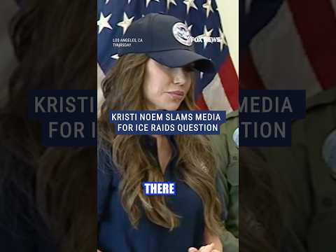 'FAKE NEWS!’: Kristi Noem blasts media for question on ICE raids #foxnews #news #shorts #usa #cali