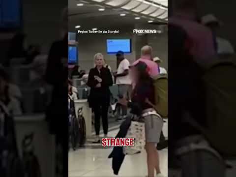 Airport CHAOS: Irate woman kicks airline staffer, smashes computers #shorts #viral #us #foxnews