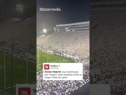 Charlie Kirk T-Shirts Join the Crowd at Penn State 'White Out' Game