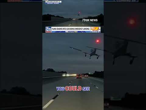 WATCH: Plane CRASHES into car during emergency landing #foxnews #news #us #fox