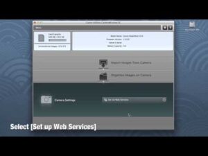 Web services setting for Canon cameras