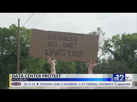 Protest against data centers held in Vicksburg