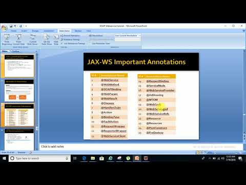 SOAP Web Services Lesson 32 | List of Important Annotations in JAX WS API