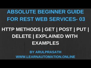 Web services | REST | 03 | HTTP METHODS | Types | Explanation with Example | Tamil