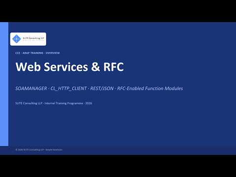 C22 – ABAP – Web Services & RFC