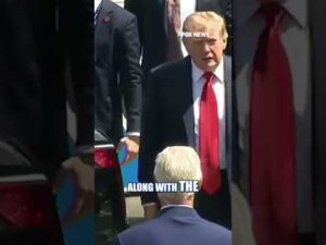 BREAKING: Trump arrives at Freedom 250 Grand Prix #shorts #foxnews #trump