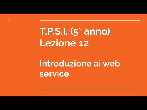Introduzione ai Web Service 1