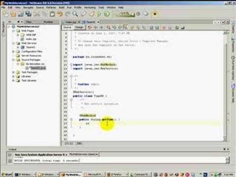 Tutorial "creating web services" with NetBeans part1